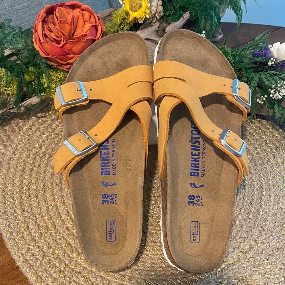 Birkenstock Yao apricot soft bed Sandals
